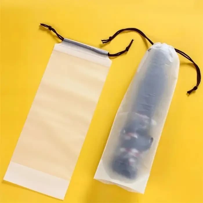 Sac de rangement de parapluie en plastique translucide