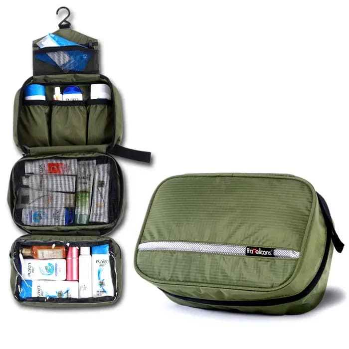 Sac de maquillage étanche à fermeture éclair pour hommes et femmes