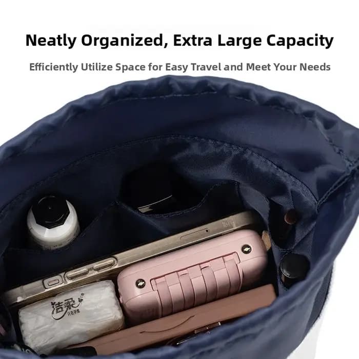 Sac seau imperméable avec monogramme et doublure intérieure en papier DuPont