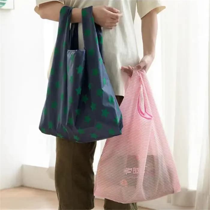 Sac de shopping vert pliable imprimé à la mode