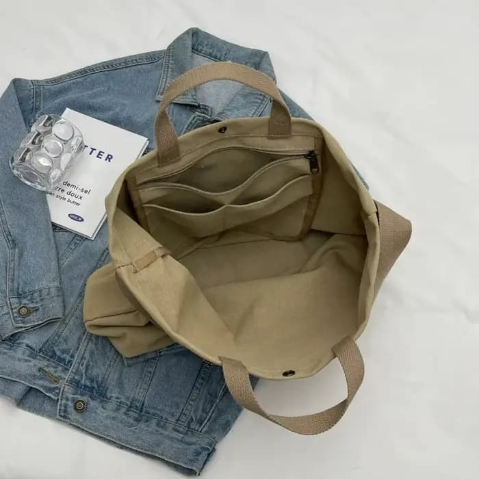 Sac fourre-tout rétro en toile épaisse