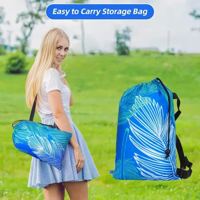 Chaise de plage en plein Air, sac de couchage de Camping à pliage rapide, canapé gonflable étanche,