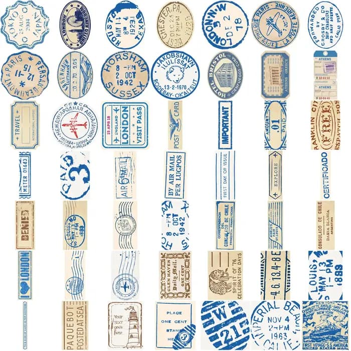 Autocollant de billet de voyage