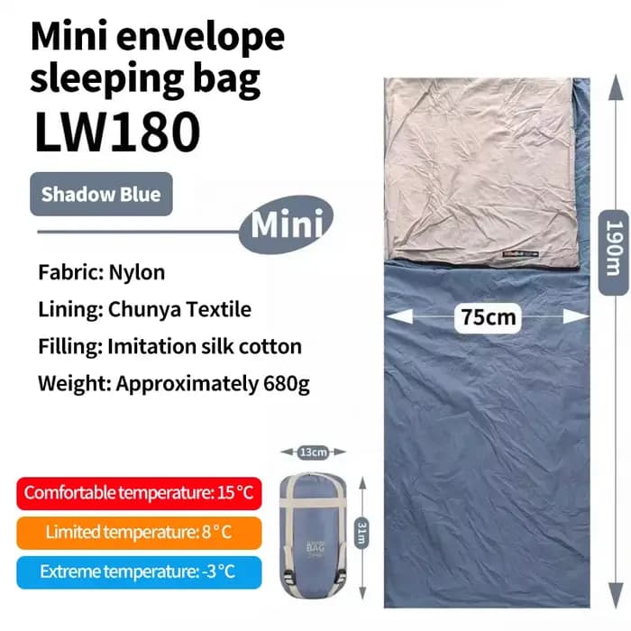 Sac de couchage compact ultraléger pour le camping en plein air