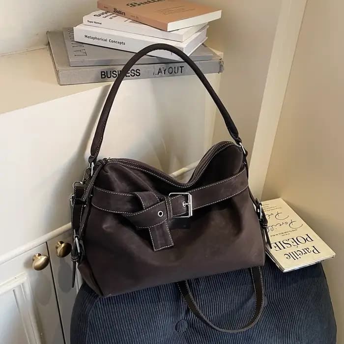 Sac fourre-tout en cuir souple de grande capacité