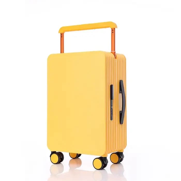 Valise à traction large, valise à tirer pour femme, valise de voyage pour homme, vérifiée en boîte,