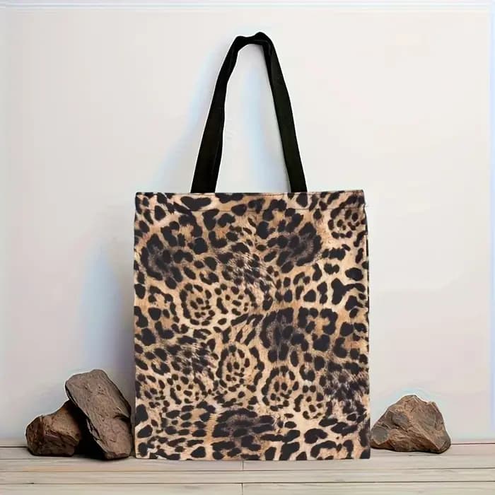 Sac fourre-tout chic à imprimé léopard