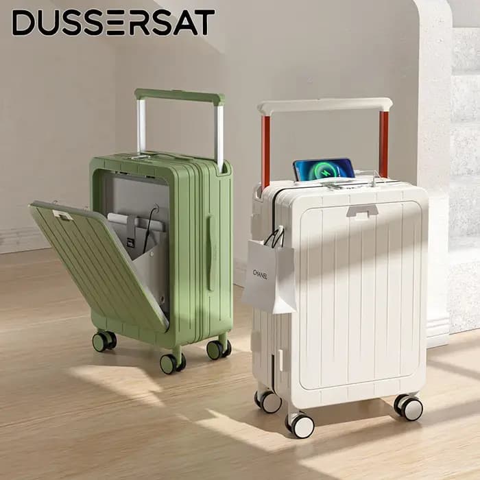 2025 nouveau porte-bagages renforcé Pc valise ouverte avant 20 24 pouces voyage d'affaires grand embarquement à main Durable