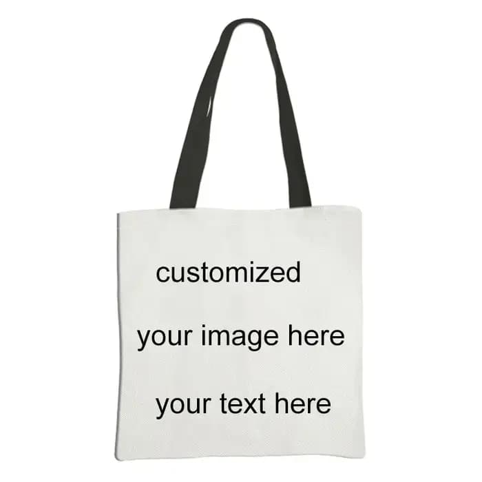 Personnaliser Photo texte Logo nom impression sac fourre-tout femmes mode sac à main grande capacité sacs à bandoulière pour voyage dames sac à provisions