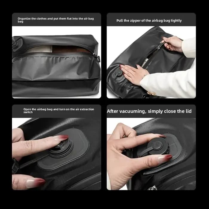 Sac de compression automatique avec pompe à air intégrée