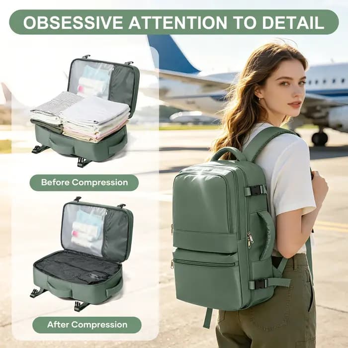 Sac Ryanair 40x30x20, sac à dos de voyage à compression sous vide