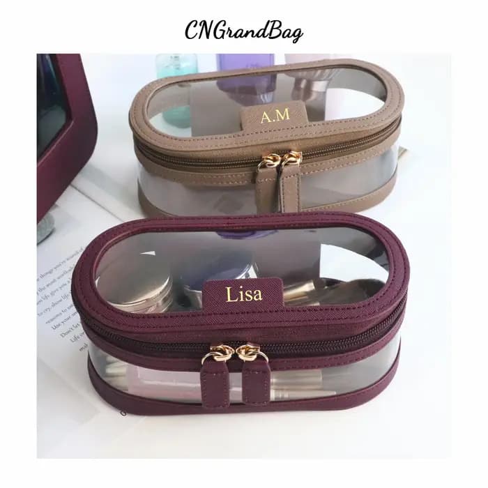 Sac de voyage en cuir personnalisé avec nom pour femme