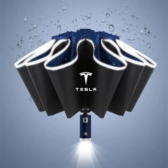 Parapluie automatique avec bande réfléchissante LED