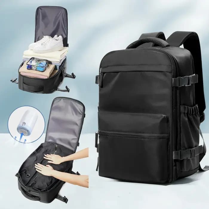 Sac à dos de voyage extensible sous vide grande capacité pour ordinateur portable, idéal pour hommes