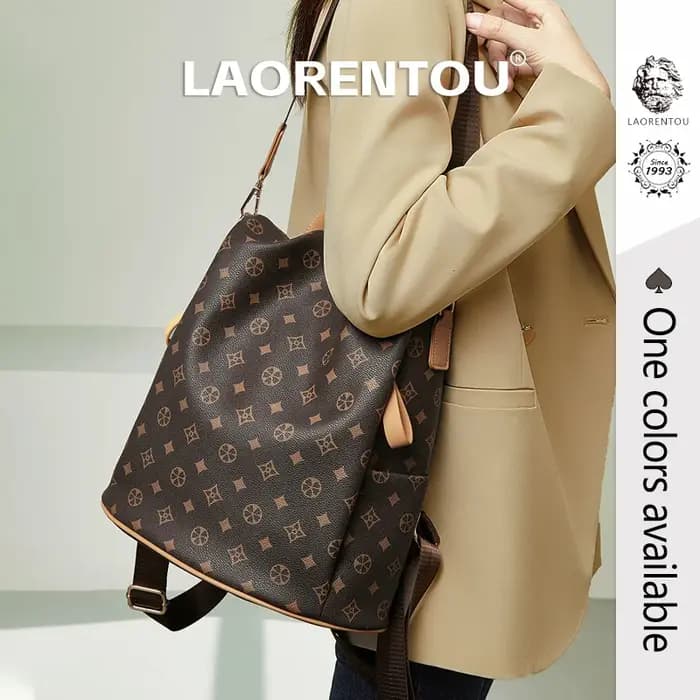 LAORENTOU sac à dos femme PVC cuir sac d'école décontracté 2025 hiver grande capacité sac de trajet haute qualité sac antivol