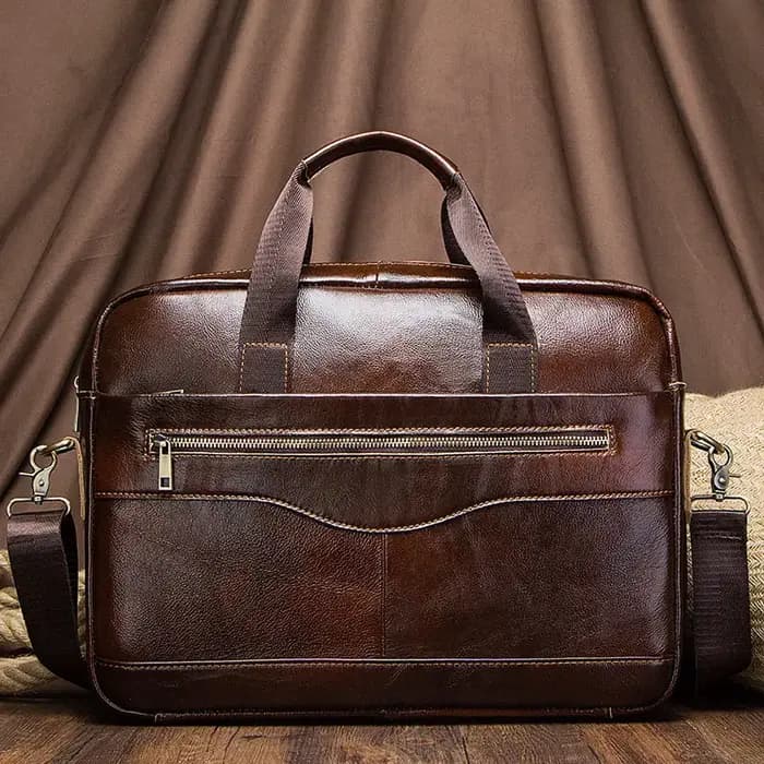 Véritable cuir hommes porte-documents Portable bureau sac à main pour pochette d'ordinateur de haute qualité affaires messager sacs à bandoulière voyage