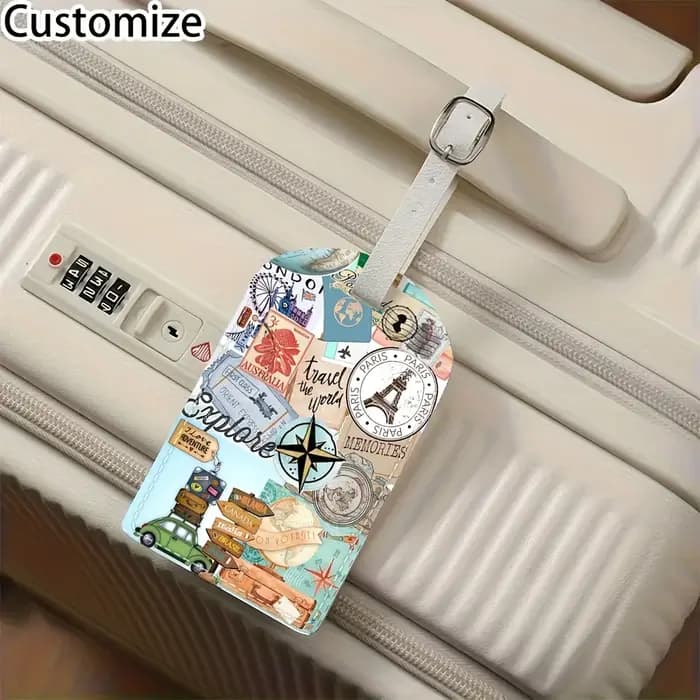 Étiquettes de bagages en PU légères pour voyages