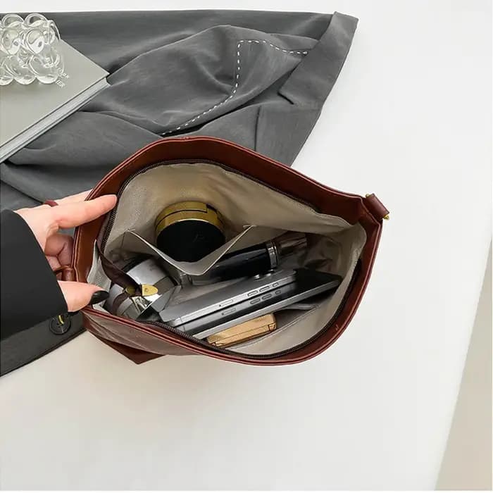 Sac à bandoulière vintage en cuir PU pour femme