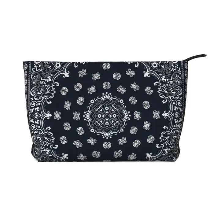 Trousse de toilette ethnique personnalisée bohème rouge Paisley Bandana pour femmes, organisateur de