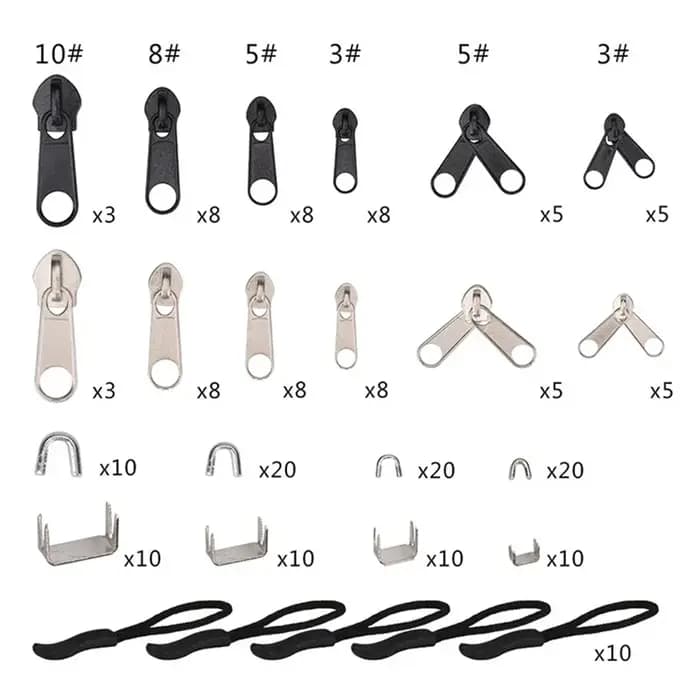 Kit de réparation de fermetures éclair 85 pièces/ensemble