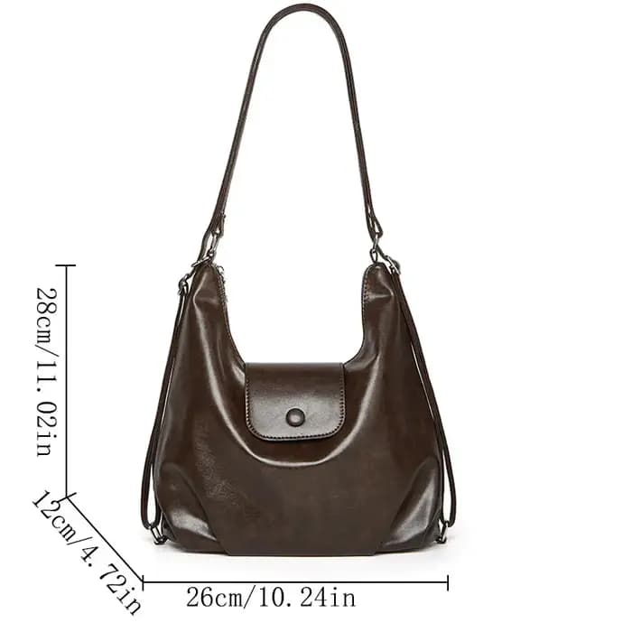 Sac hobo vintage effet vieilli brillant pour femme