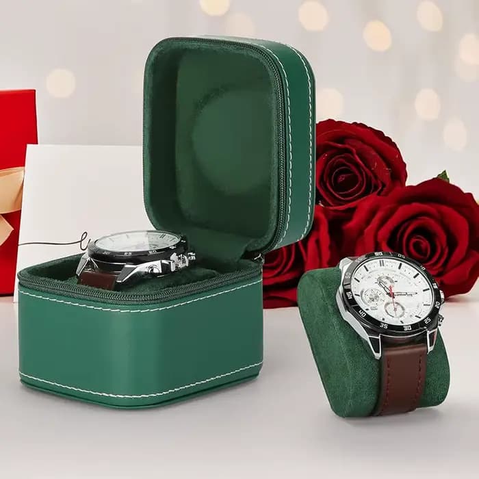 Boîtier de montre unique en cuir, étui de voyage avec coussin amovible, mallette de rangement de bijoux, organisateur, boîte de montre carrée Portable