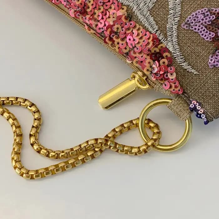 Style ethnique concepteur nouvelle pochette à paillettes pour femmes sac de soirée sac à bandoulière brodé sac de messager sac enveloppe de chaîne d'été