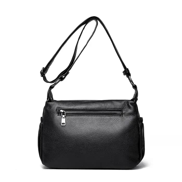 Sac à bandoulière multi-poches en cuir de vache pour femmes