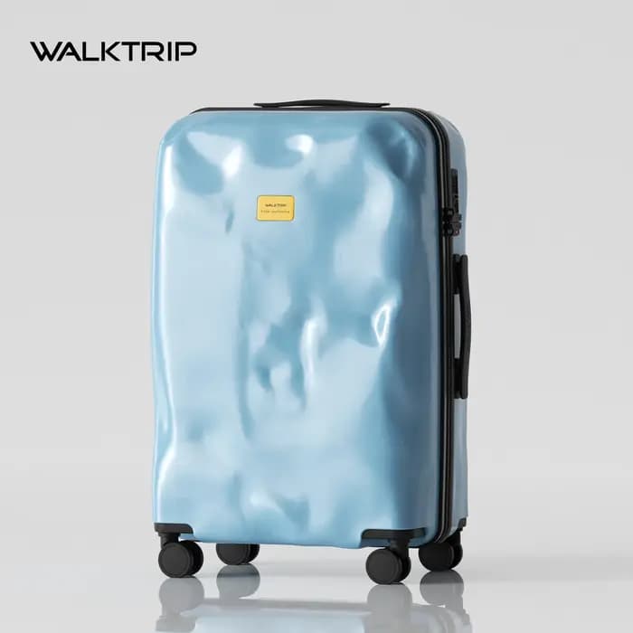 Valise embossée Walktrip, robuste et durable, bagage à main 20 pouces pour hommes et femmes, valise à roulettes 28 pouces avec serrure à combinaison24