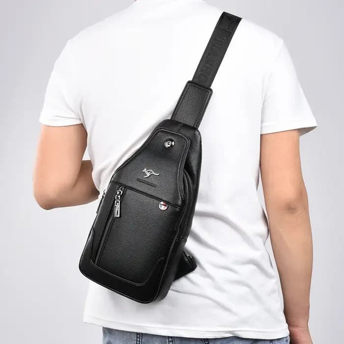 Marque de luxe sac de messager en cuir hommes sac de poitrine Vintage bandoulière sac