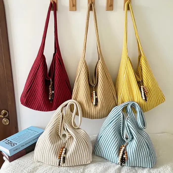 Sacs à main en Nylon rayé de grande capacité