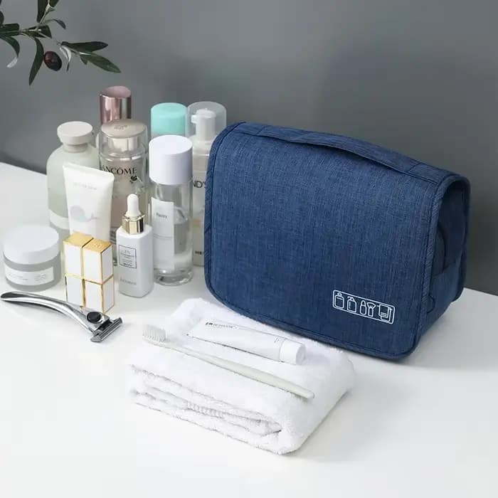Trousse de Toilette Portable en Tissu Oxford pour Hommes et Femmes