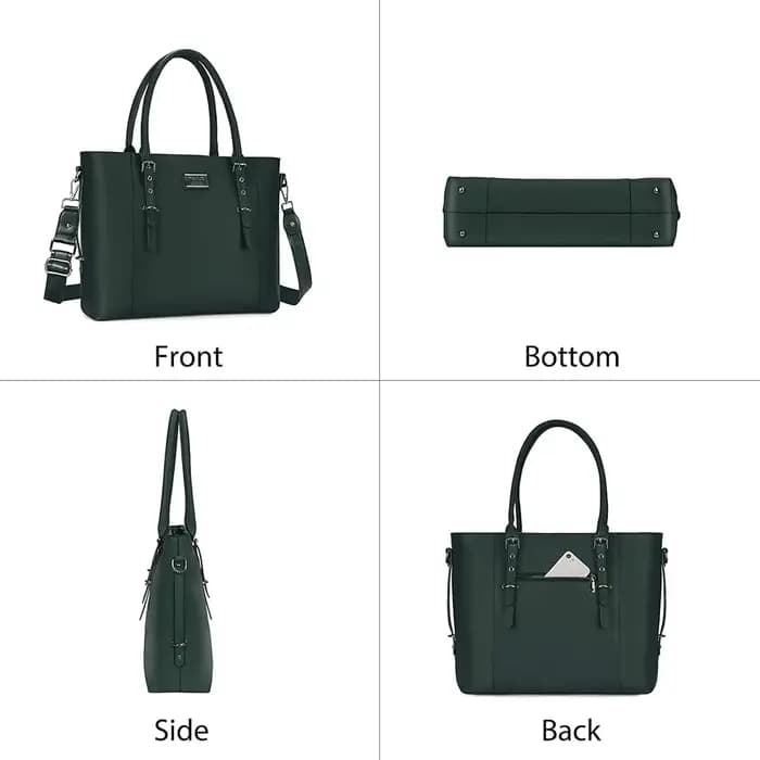 MOSISO sac fourre-tout pour femmes pour MacBook Air Pro 13.3 15.6 17.3 pouces Dell ordinateur portable sac étanche en cuir PU grande capacité
