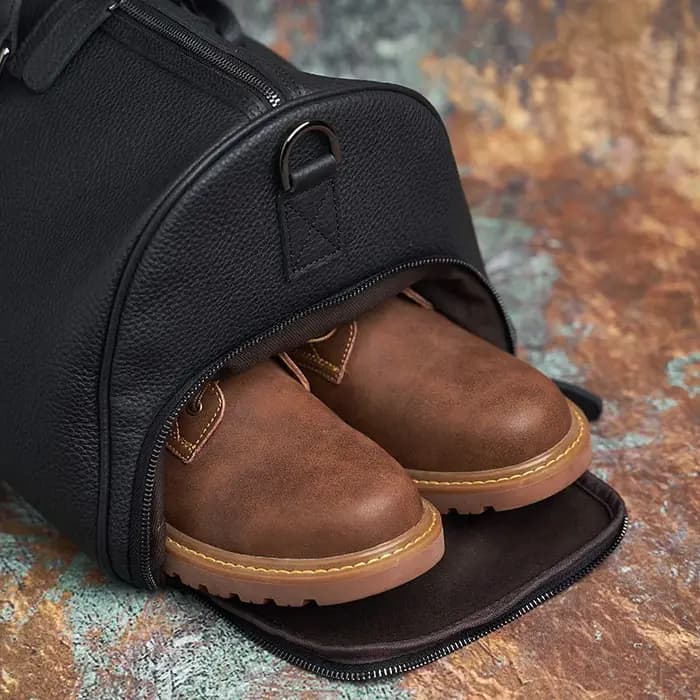 NASVA sac de week-end en cuir pour hommes et femmes bagages polochon sacs de voyage