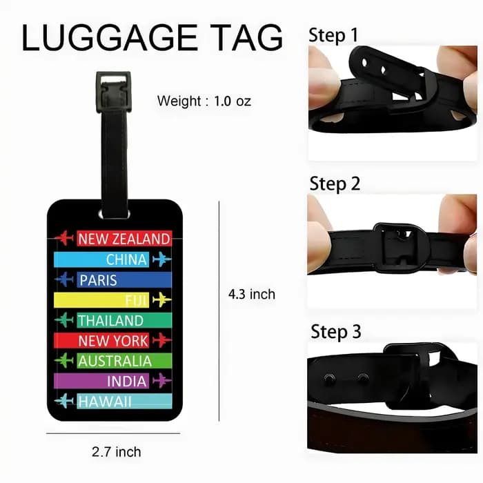 Étiquette de bagage créative
