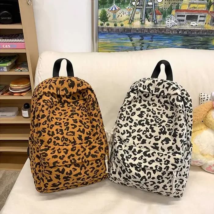 Sacs à dos de voyage imprimés léopard pour femmes