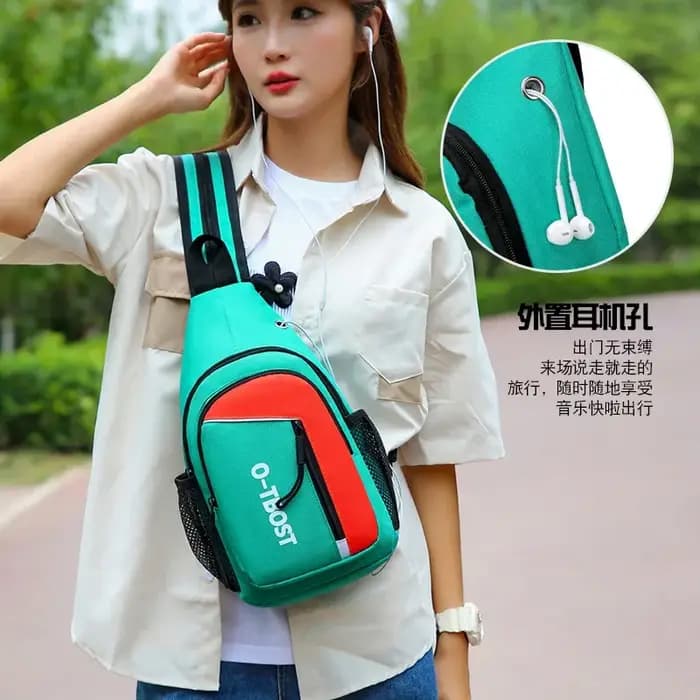 Sac de poitrine de sport antivol pour hommes