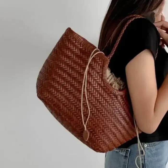 Sac fourre-tout tissé à la main de marque