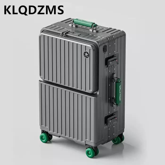 KLQDZMS – bagage de voyage avec cadre en aluminium, valise d'embarquement de 20 pouces, ouverture fr