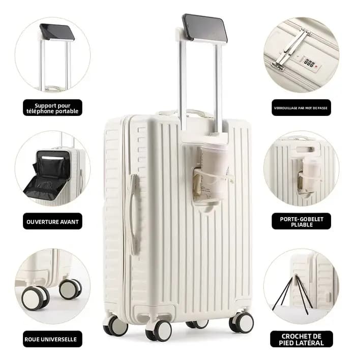 Porte-bagages à main à ouverture frontale