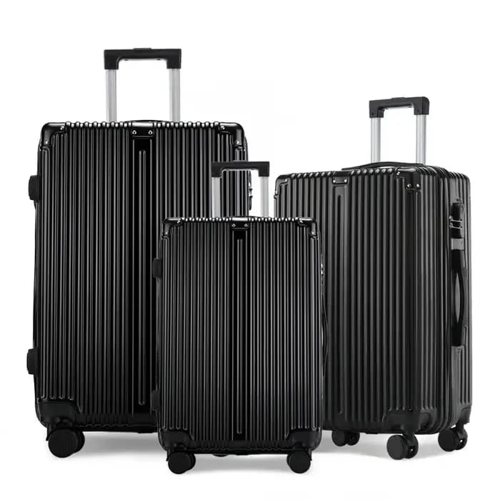 Ensemble de bagages 3 pièces avec protections d'angle, coque rigide Durable de 20/24/28 pouces, roue
