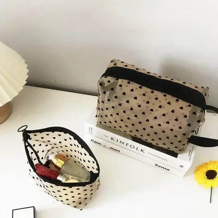 Sac à cosmétiques en maille de Nylon
