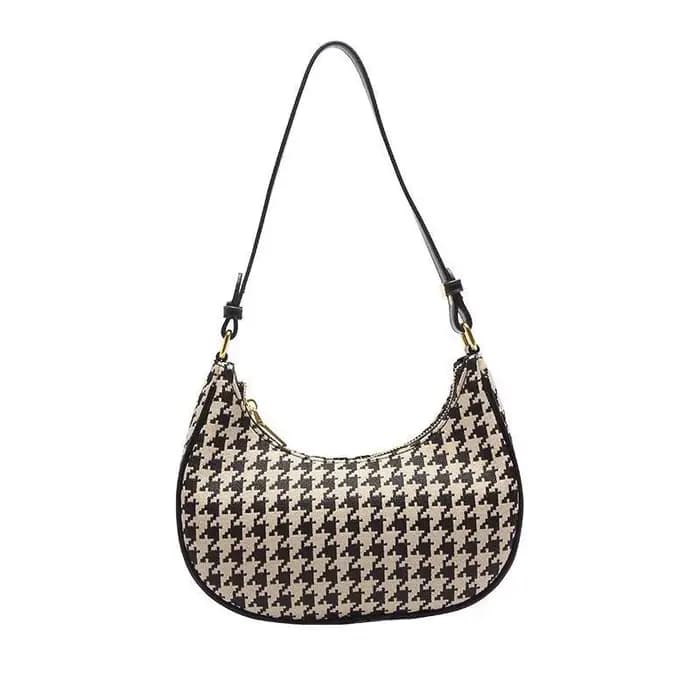 Sac à main pied-de-poule de grande capacité pour femmes, sac à bandoulière de bonne qualité, Design