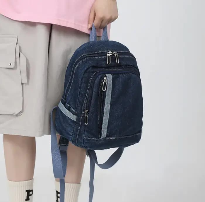 Sac à dos en Denim pour femmes et adolescentes, décontracté, de voyage, d'école, d'université, de Cowboy, bleu, Mochila