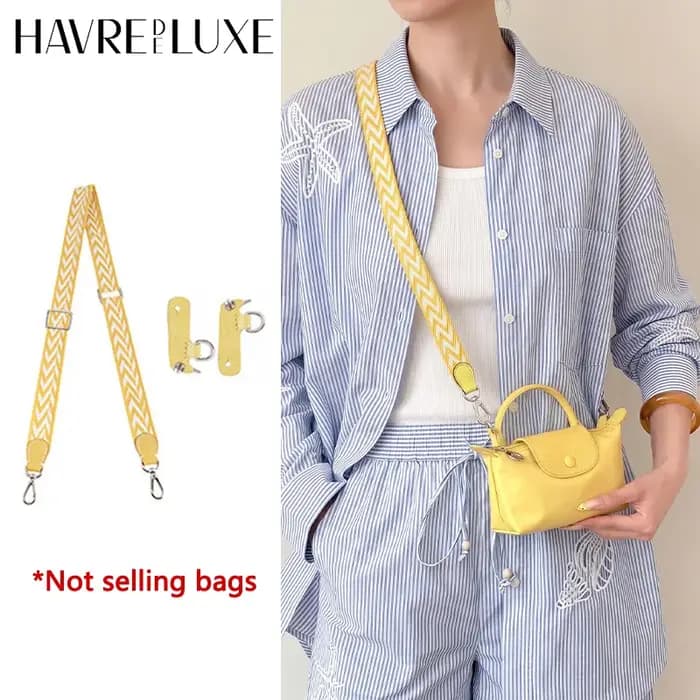 Sangle d'épaule en toile pour sac bandoulière Longchamp Mini – Accessoire de sac durable et tendance sans perforation