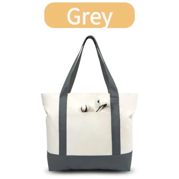 Lot de 1 à 3 sacs fourre-tout en toile DIY, sac de plage pour cadeaux de fête et de mariage avec poche extérieure, sac de courses réutilisable pour le quotidien