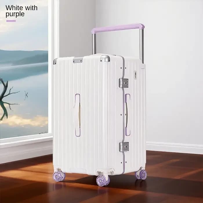Valise de voyage extra large 30 pouces antichoc avec fermeture éclair, valise à roulettes 20-28 pouc