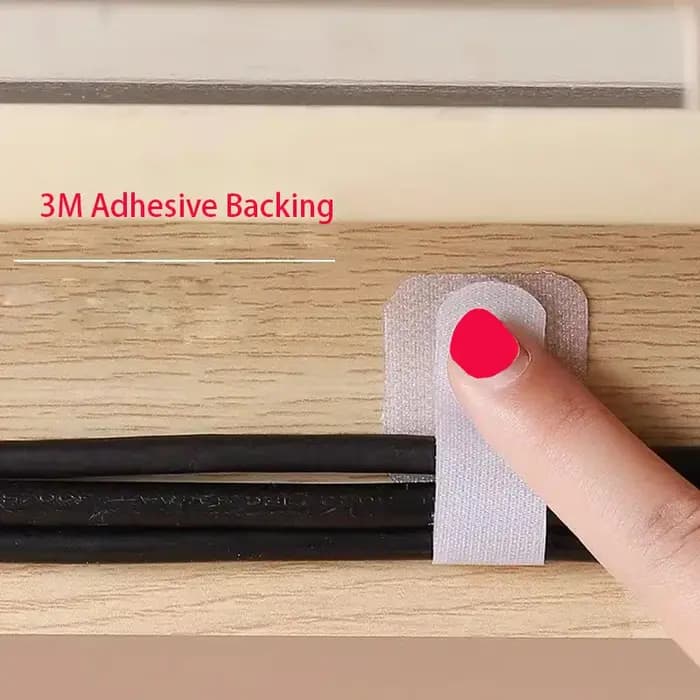 Porte-Corde Auto-adhésif et Réglable pour Gestion de Bureau