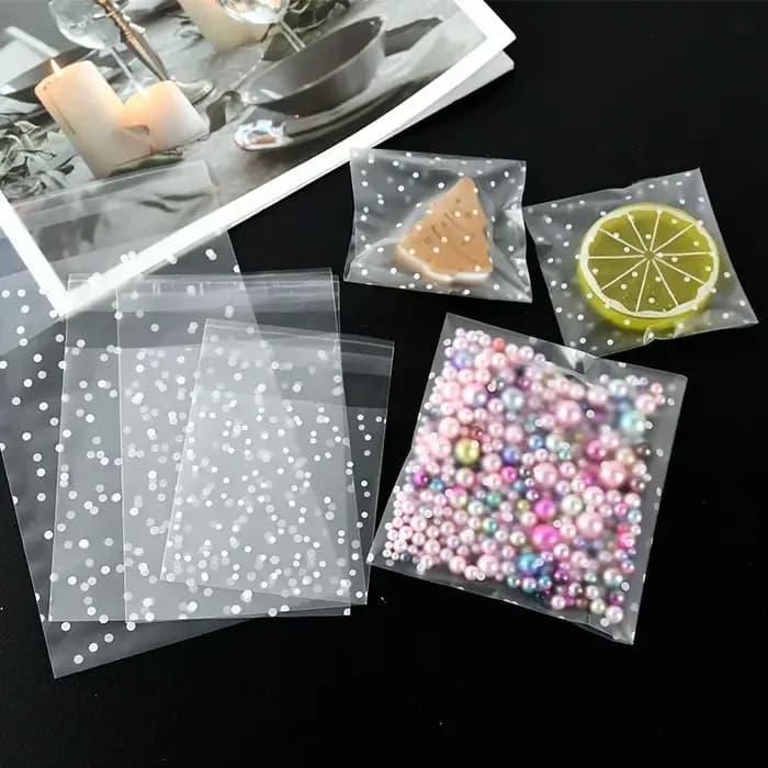 Pochette sac sacs cadeaux pour emballer produits emballage de fête de noël givré 100 pièces vente en gros fournitures festives pour événements à pois