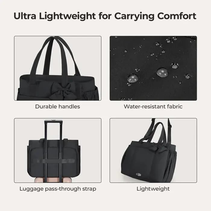 BAGSMART sac fourre-tout d'école pour femmes grande capacité messager sac à bandoulière collège travail déplacements sac à main pour ordinateur portable Durable